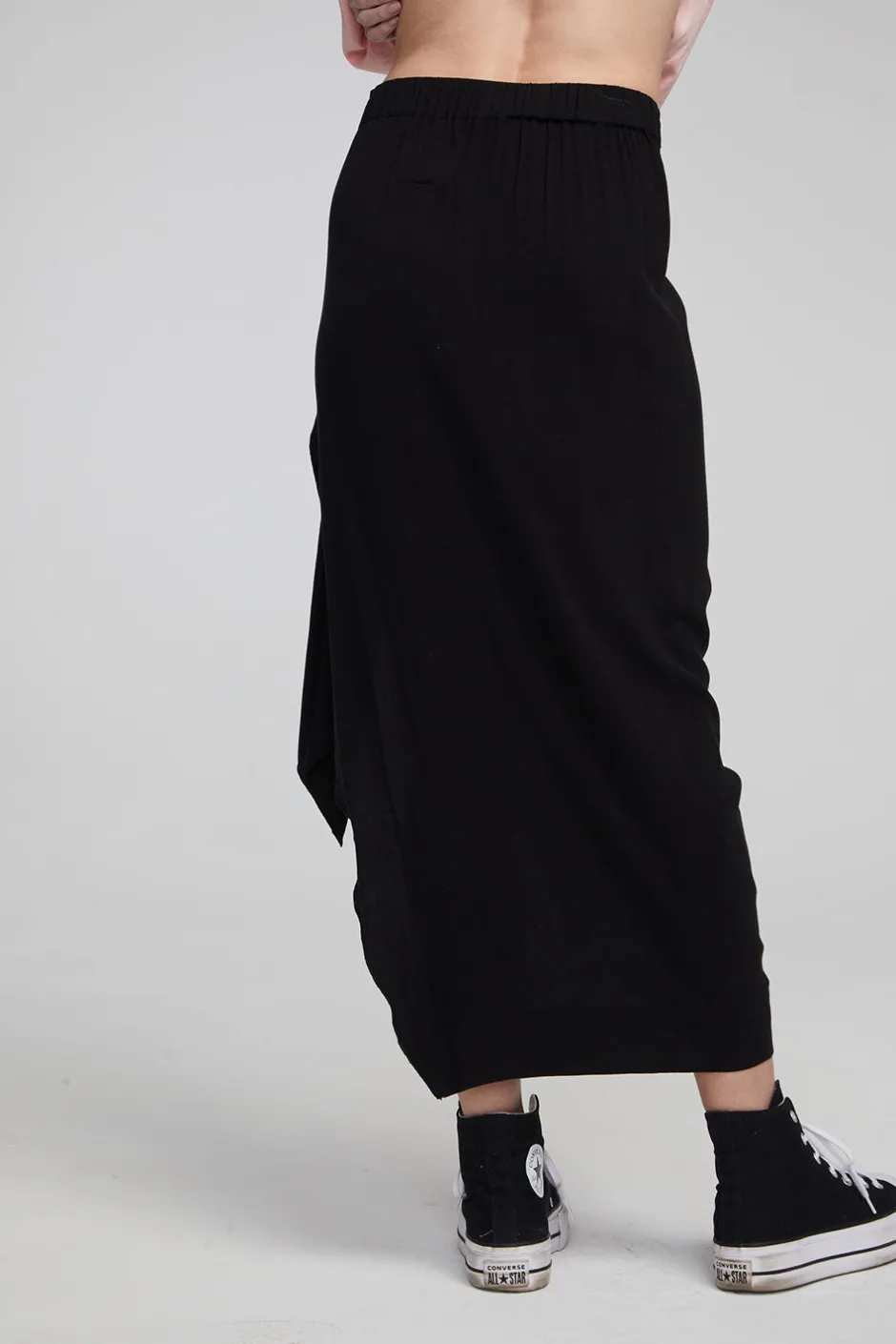 Women Chaser Brand Lindsay Shadow Black Midi Skirt