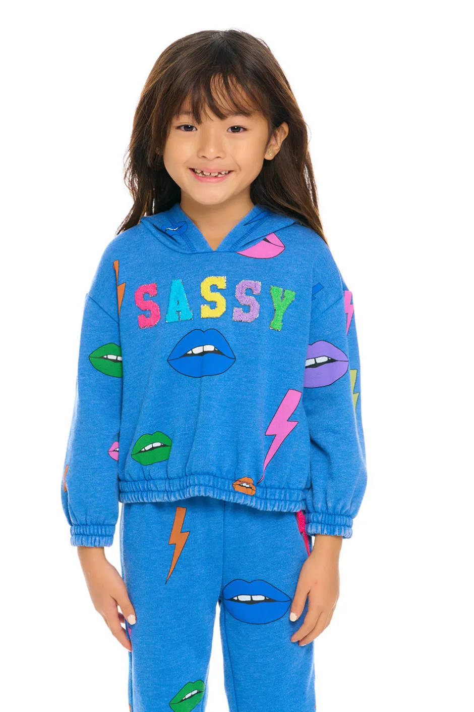 Kids Chaser Brand Lips & Bolts Hoodie