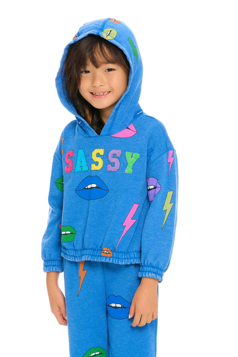 Kids Chaser Brand Lips & Bolts Hoodie