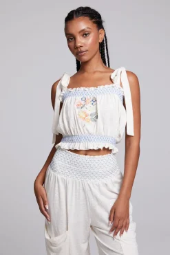 Women Chaser Brand Lirhetta Floral Bouquet Embroidery Crop Top