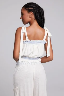 Women Chaser Brand Lirhetta Floral Bouquet Embroidery Crop Top