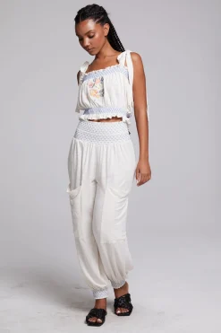 Women Chaser Brand Lirhetta Floral Bouquet Embroidery Crop Top