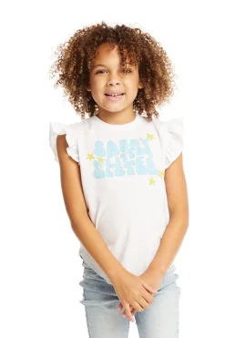 Kids Chaser Brand Little Sister Flutter Sleeve Tee