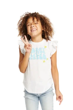 Kids Chaser Brand Little Sister Flutter Sleeve Tee