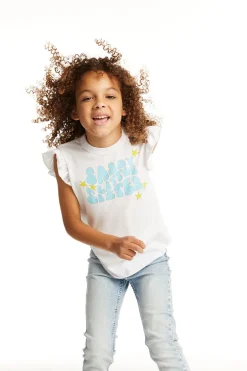 Kids Chaser Brand Little Sister Flutter Sleeve Tee