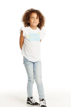 Kids Chaser Brand Little Sister Flutter Sleeve Tee