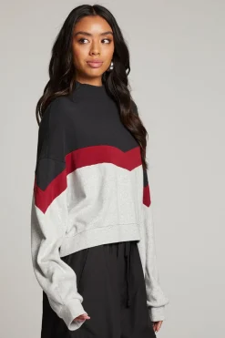Women Chaser Brand Liz Fire Color Block Pullover