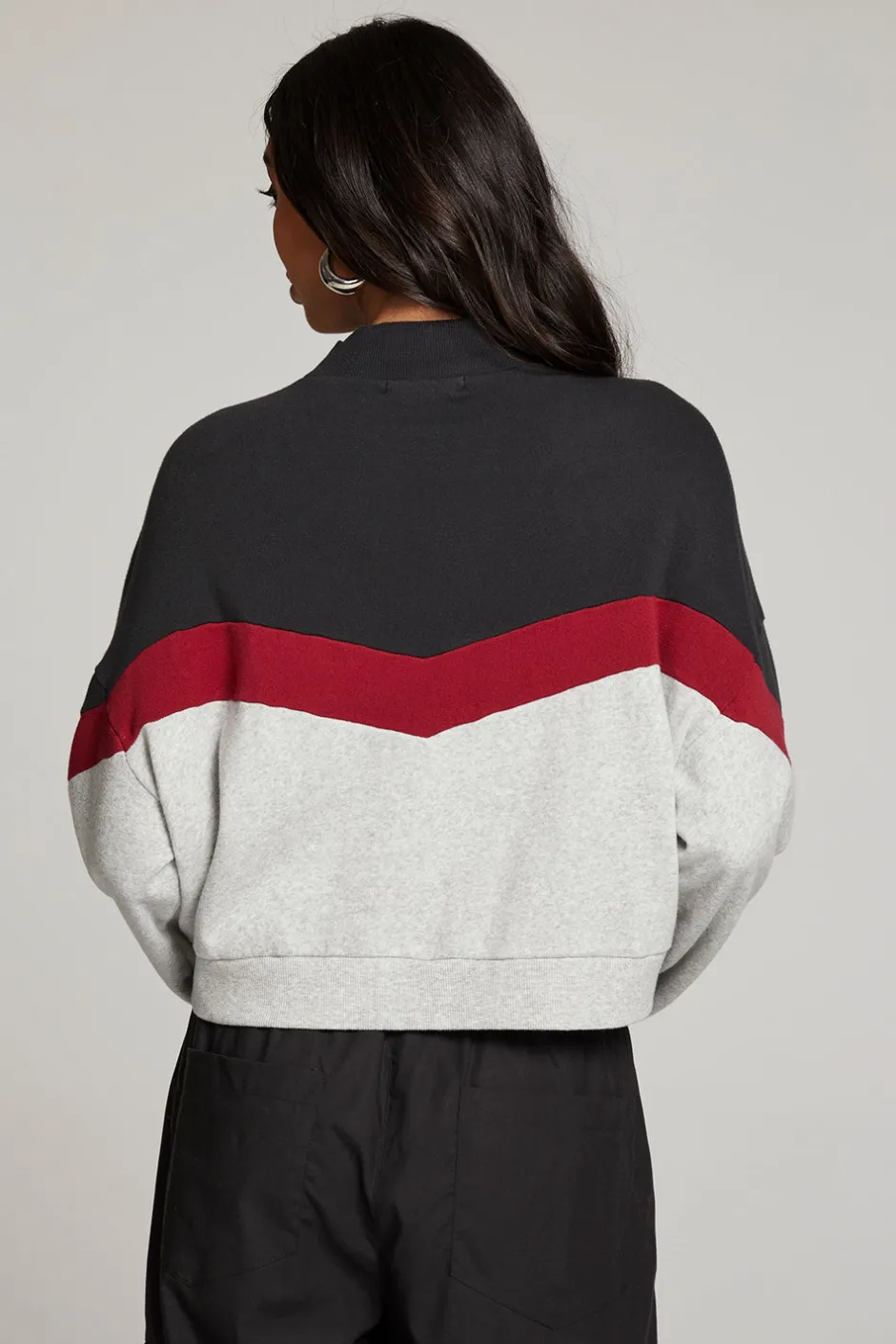 Women Chaser Brand Liz Fire Color Block Pullover