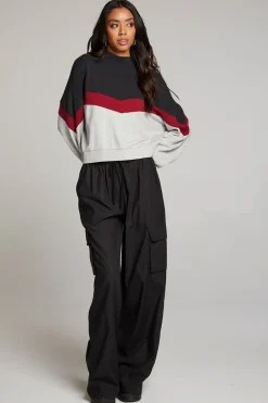 Women Chaser Brand Liz Fire Color Block Pullover
