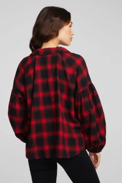 Women Chaser Brand Lola Sunset Plaid Blouse