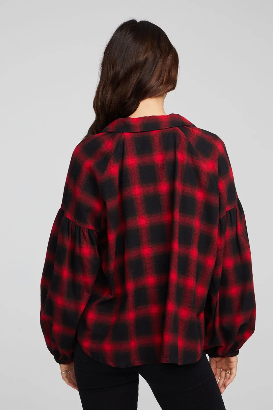 Women Chaser Brand Lola Sunset Plaid Blouse
