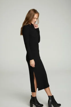Women Chaser Brand Long Sleeve Button Down Collar Dress