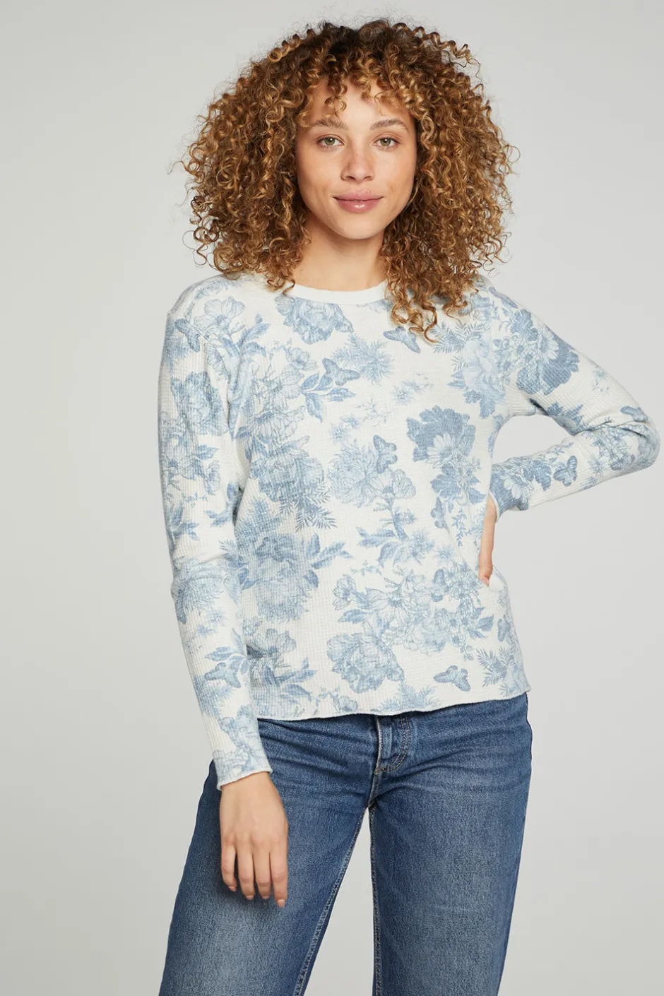 Women Chaser Brand Long Sleeve Crew Neck Tee