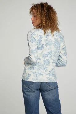 Women Chaser Brand Long Sleeve Crew Neck Tee