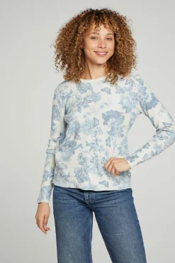 Women Chaser Brand Long Sleeve Crew Neck Tee