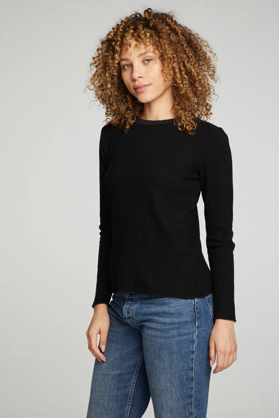 Women Chaser Brand Long Sleeve Crew Neck Tee