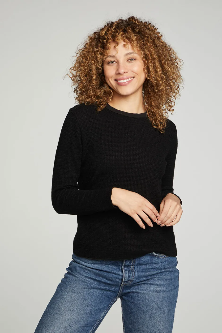 Women Chaser Brand Long Sleeve Crew Neck Tee