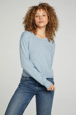 Women Chaser Brand Long Sleeve Cropped Tee