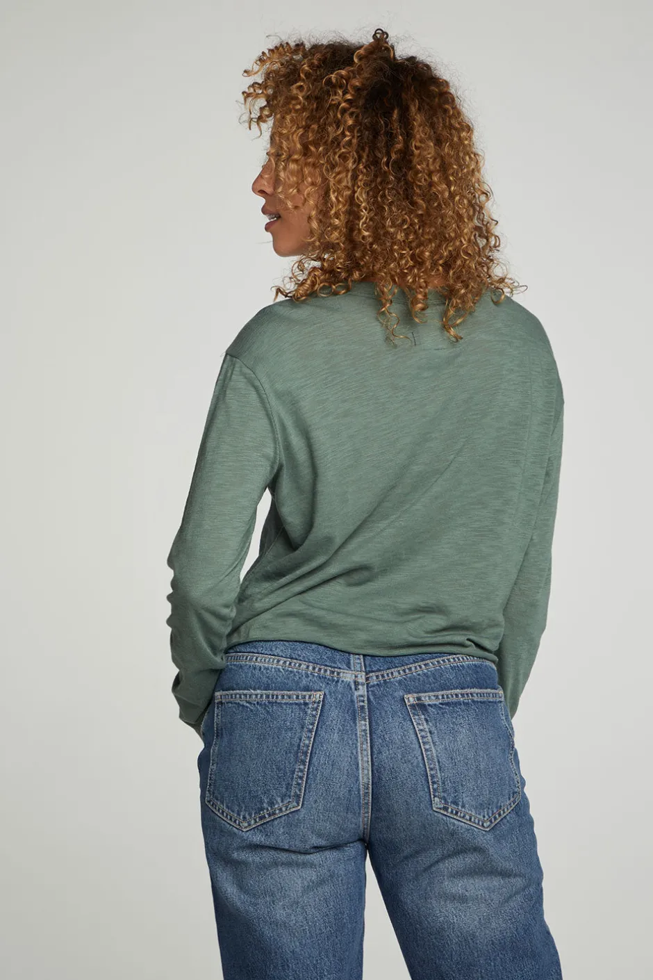 Women Chaser Brand Long Sleeve Cropped Tee