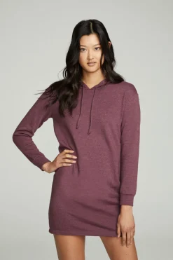 Women Chaser Brand Long Sleeve Hoodie Dress