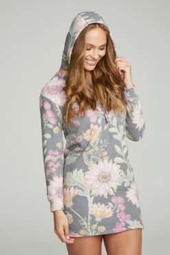 Women Chaser Brand Long Sleeve Hoodie Dress