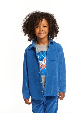Kids/BOY Chaser Brand Long Sleeve Peacock Button Down Collar Shirt