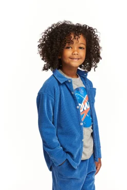 Kids/BOY Chaser Brand Long Sleeve Peacock Button Down Collar Shirt