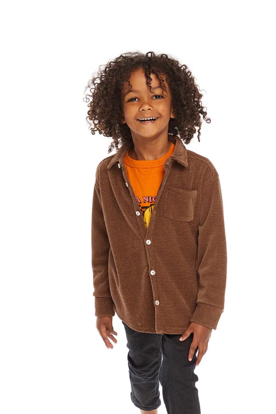 Kids/BOY Chaser Brand Long Sleeve Quartz Button Down Collar Shirt