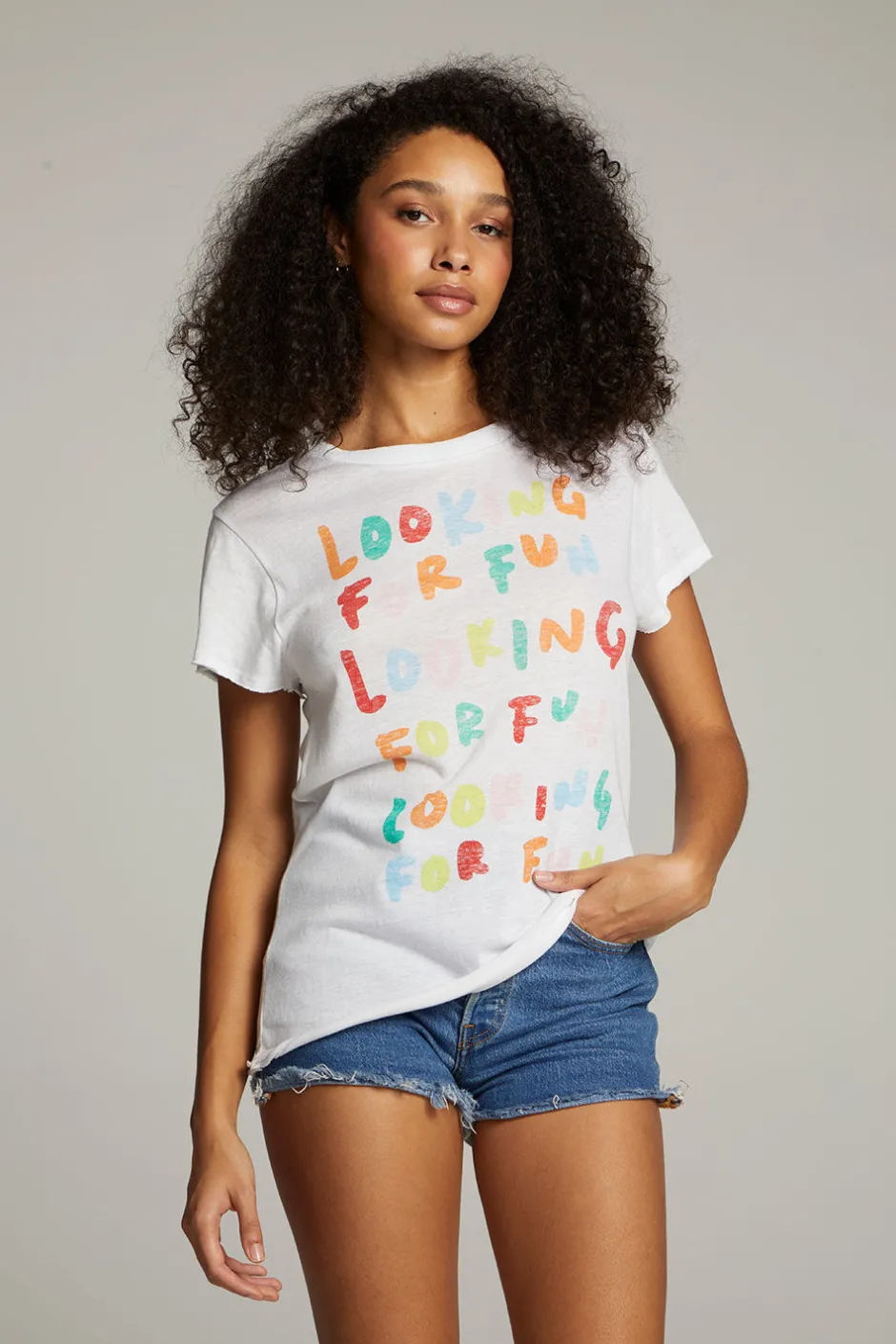 Women Chaser Brand Looking For Fun Tee
