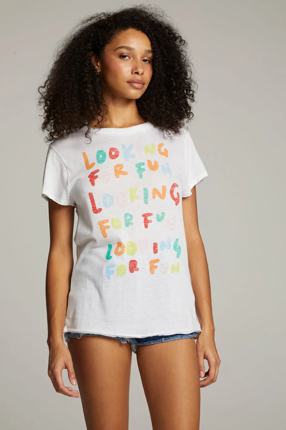 Women Chaser Brand Looking For Fun Tee