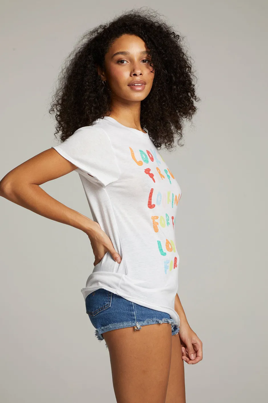Women Chaser Brand Looking For Fun Tee