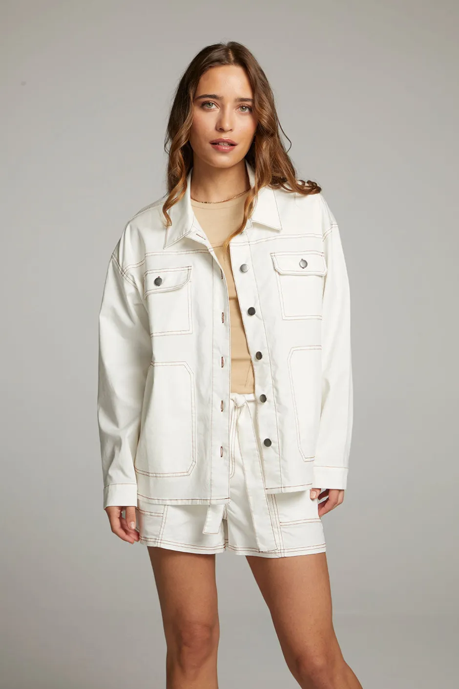 Women Chaser Brand Louise White Button Down