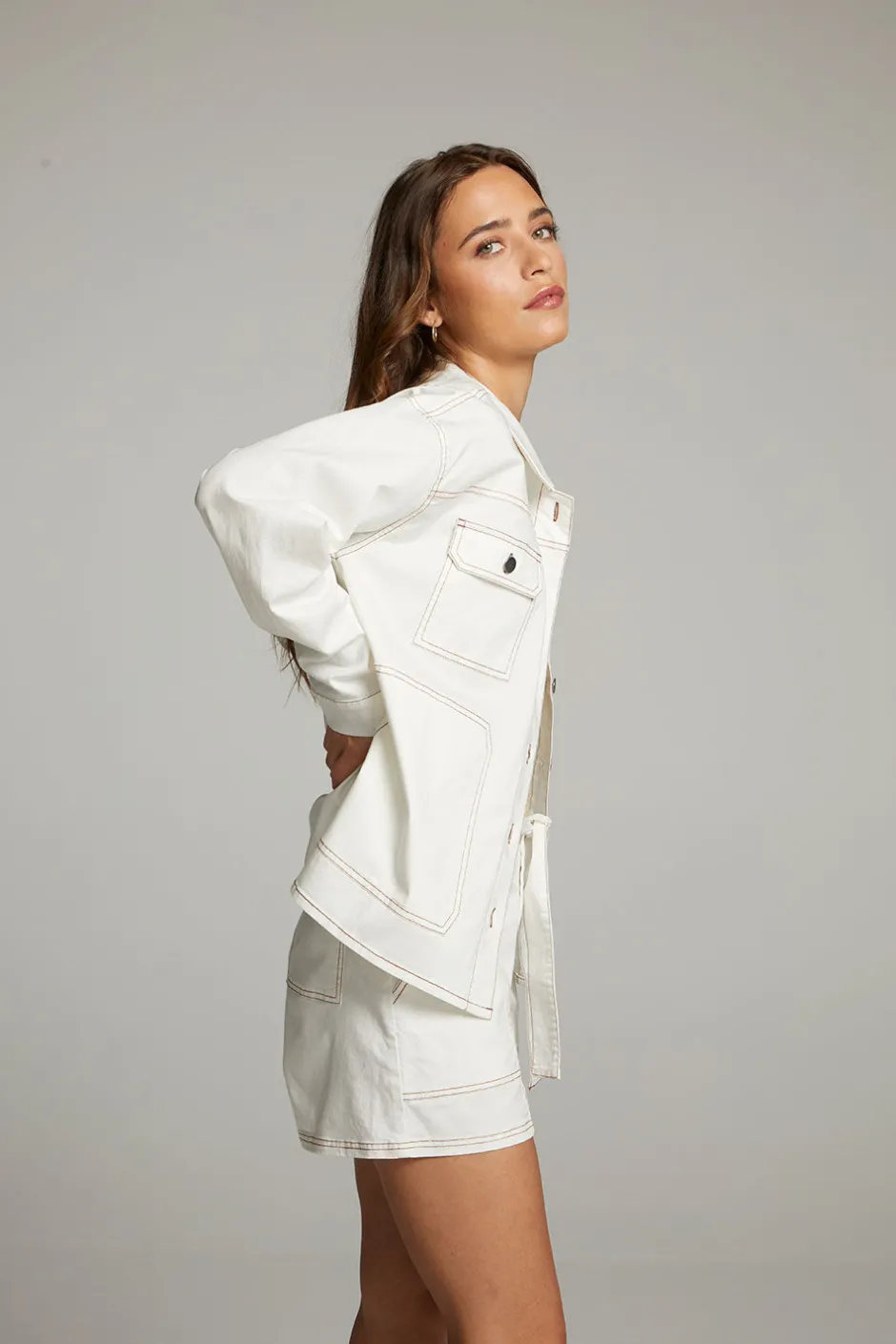 Women Chaser Brand Louise White Button Down
