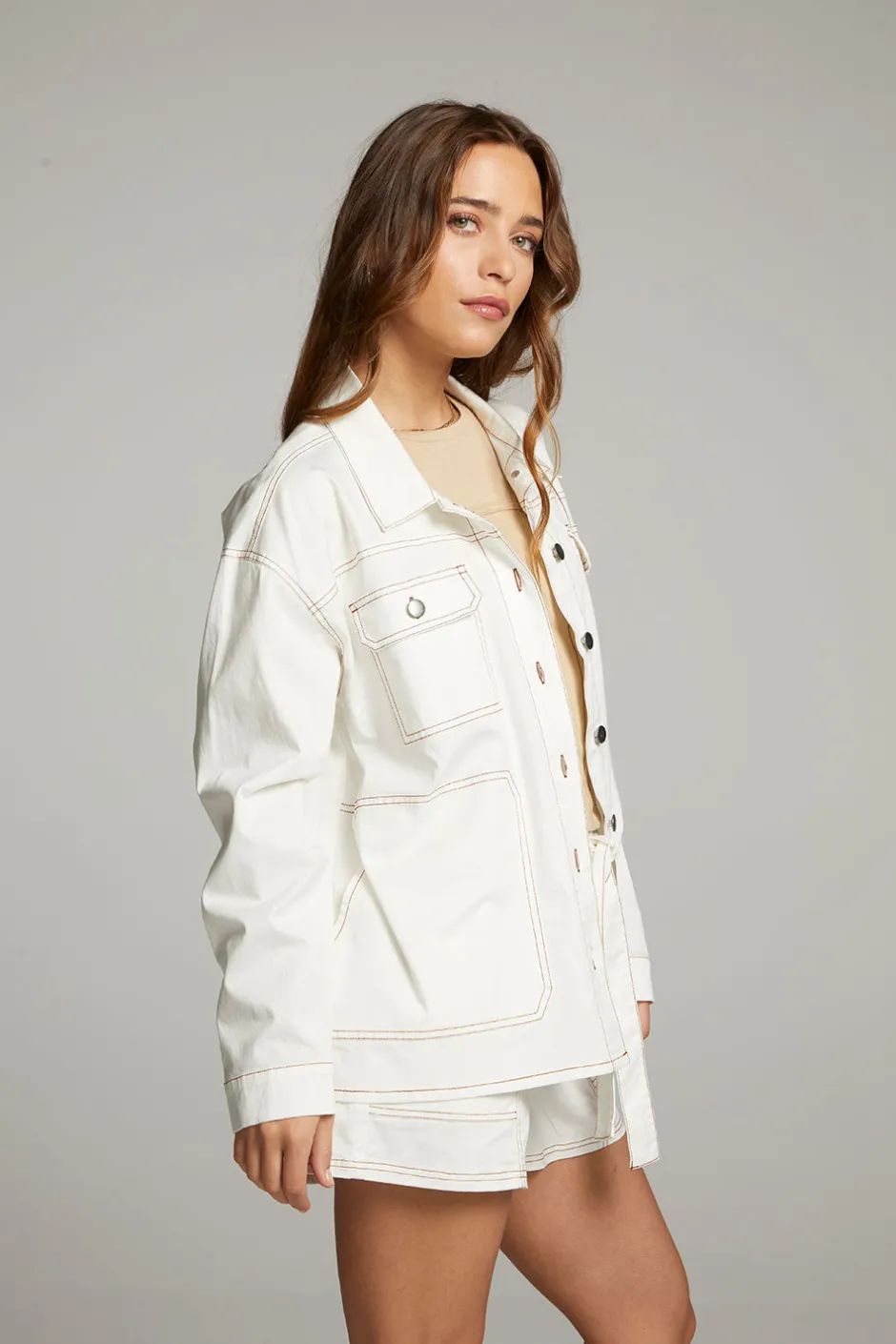Women Chaser Brand Louise White Button Down