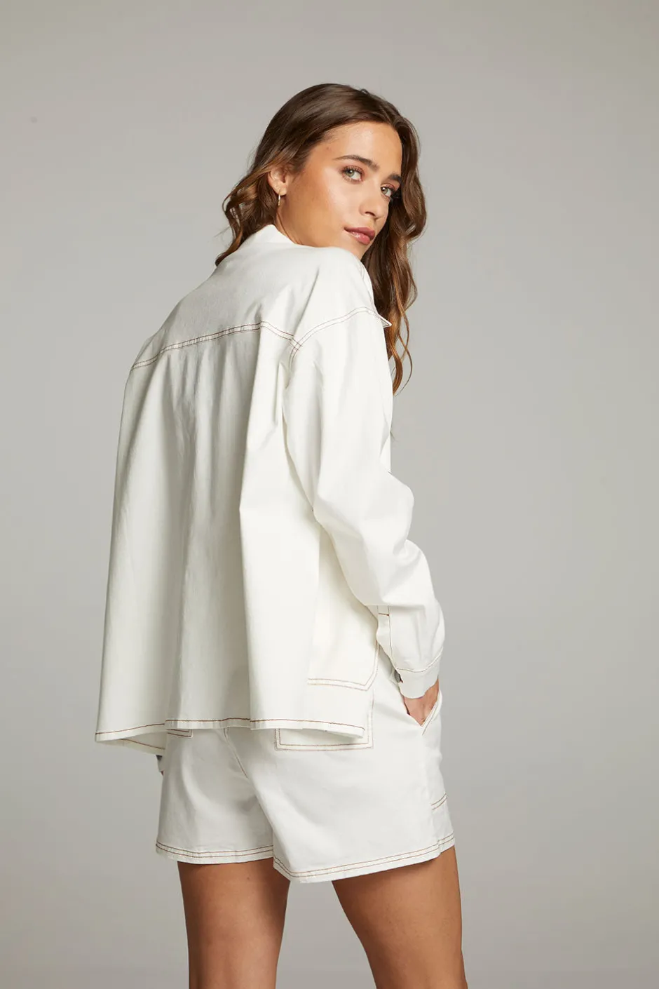 Women Chaser Brand Louise White Button Down