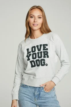 Women Chaser Brand Love Your Dog Charity Sweatshirt