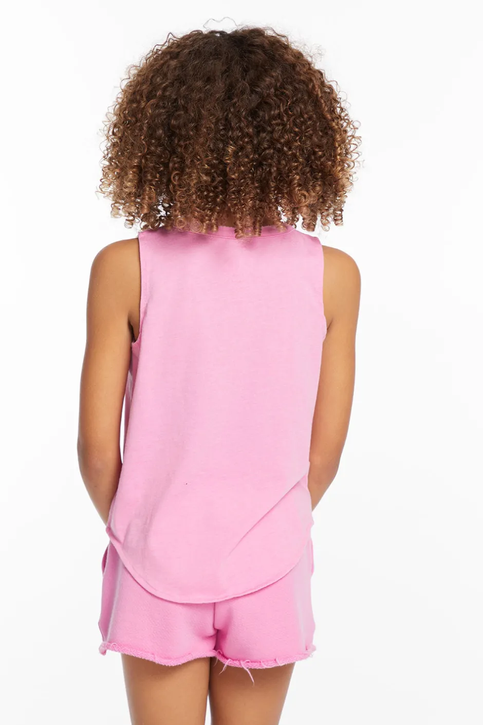 Kids Chaser Brand Malibu Girls Vintage Jersey Shirttail Muscle