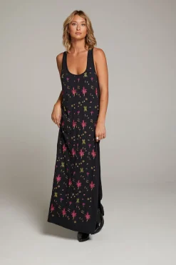 Women Chaser Brand Manatee Night Palm Maxi Dress