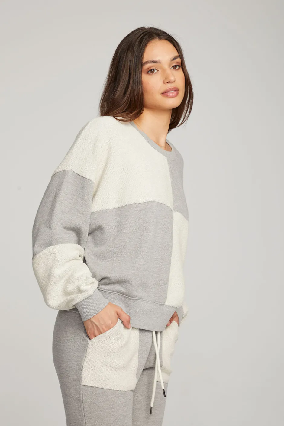 Women Chaser Brand Marie Heather Grey Pullover