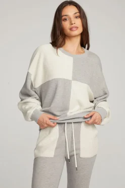 Women Chaser Brand Marie Heather Grey Pullover