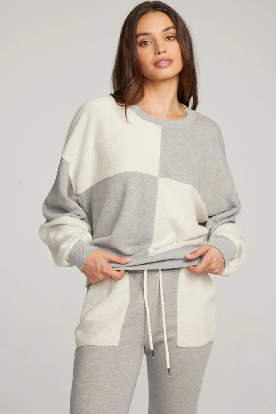 Women Chaser Brand Marie Heather Grey Pullover