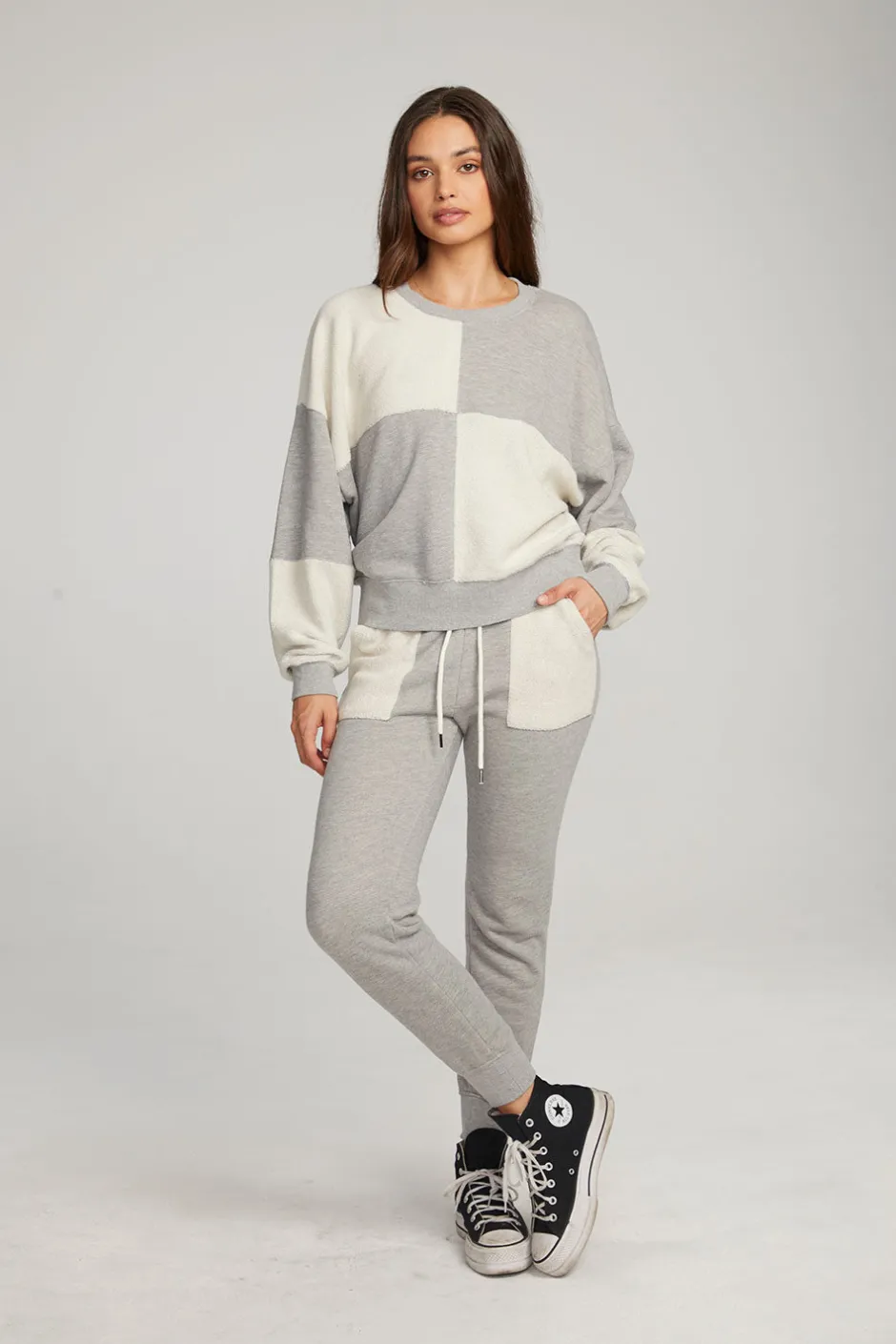 Women Chaser Brand Marie Heather Grey Pullover