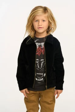 Kids/BOY Chaser Brand Martin Raven Black Zip Up Corduroy Jacket