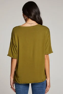 Women Chaser Brand Mason Sphagnum V Neck