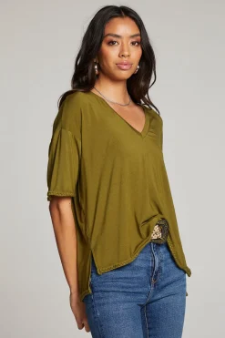 Women Chaser Brand Mason Sphagnum V Neck