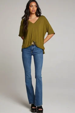 Women Chaser Brand Mason Sphagnum V Neck