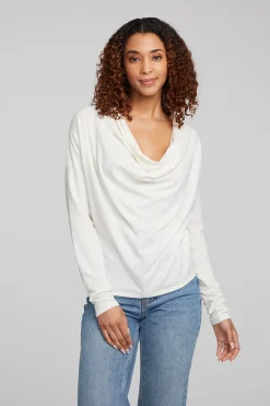 Women Chaser Brand Mela Bright White Long Sleeve