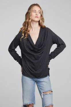 Women Chaser Brand Mela Shadow Black Long Sleeve