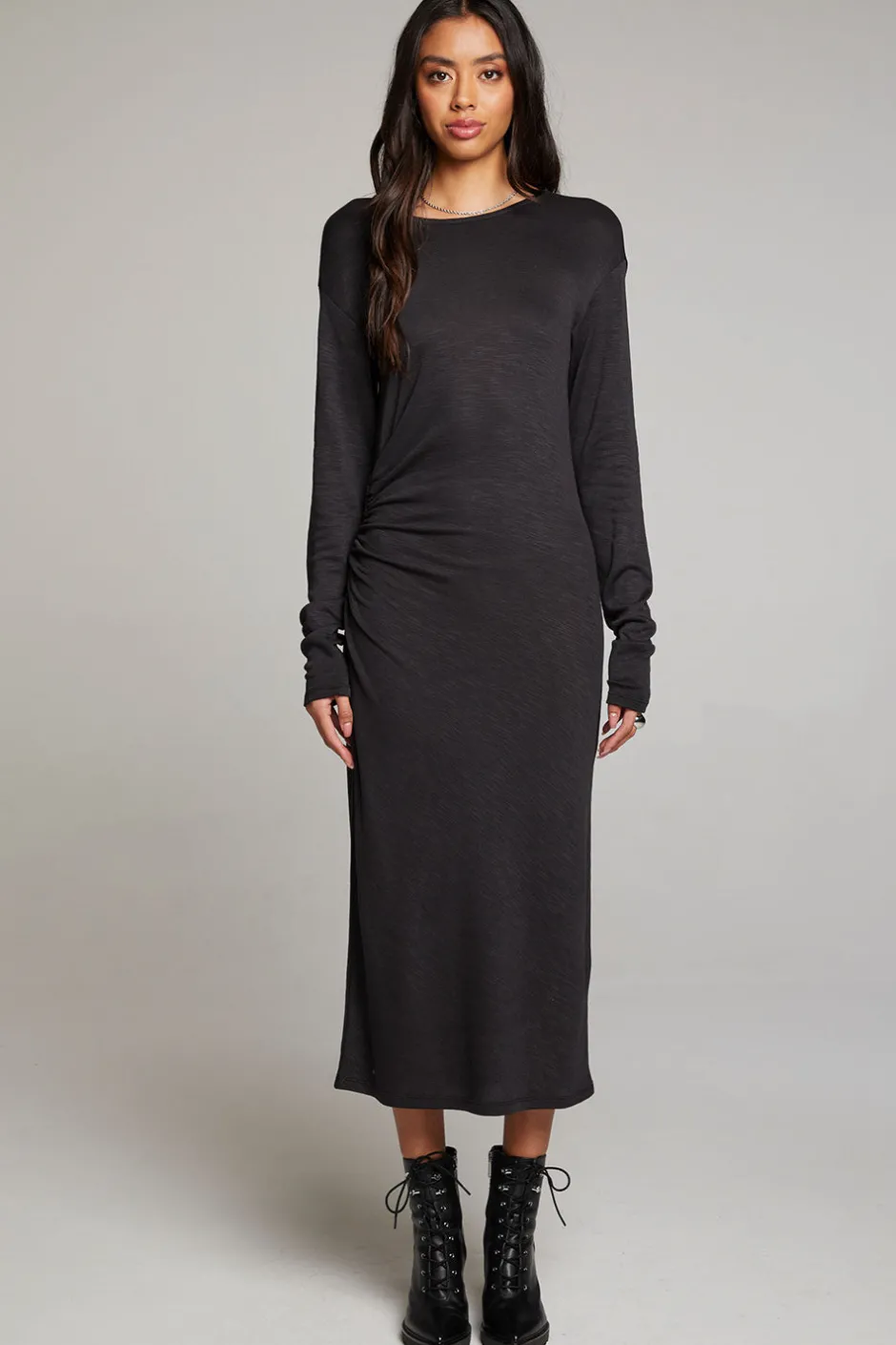 Women Chaser Brand Memory Licorice Midi Dress