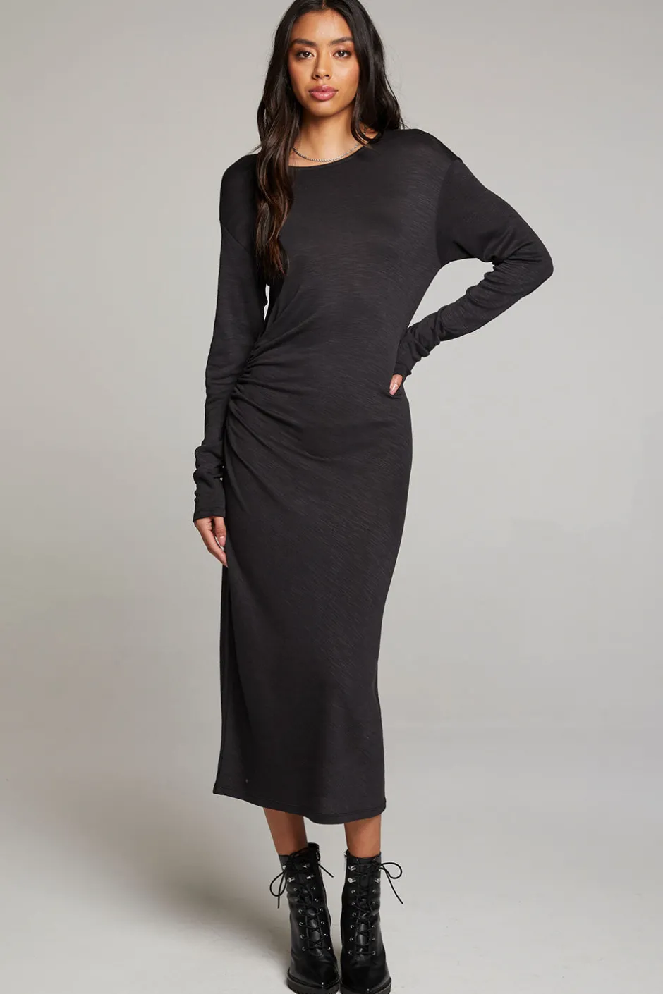 Women Chaser Brand Memory Licorice Midi Dress